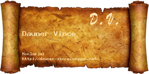Dauner Vince névjegykártya